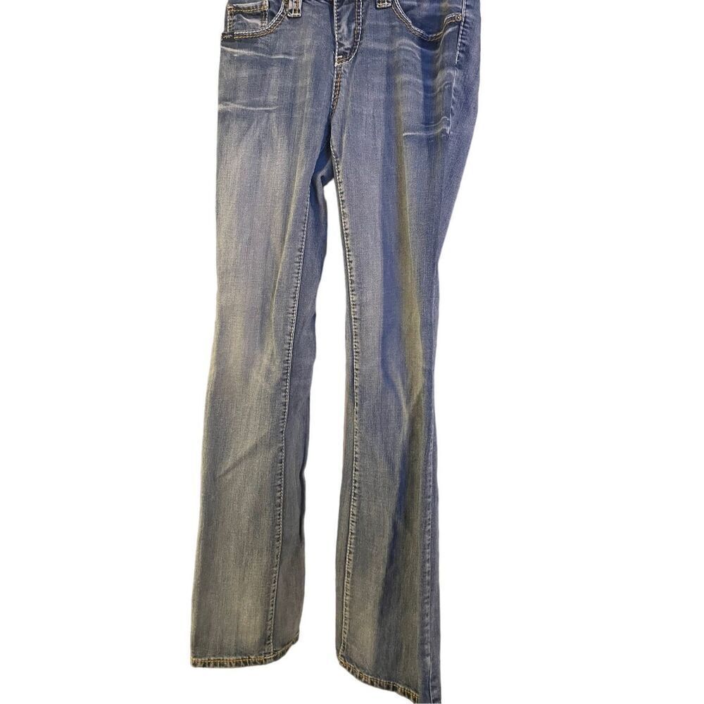 Cowgirl-up Women’s Blue Full Length Straight Leg Mid Rise Denim Jeans Size 6
